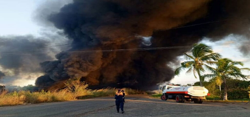 Se registró incendio en instalaciones petroleras del sector El Milenium en Anaco