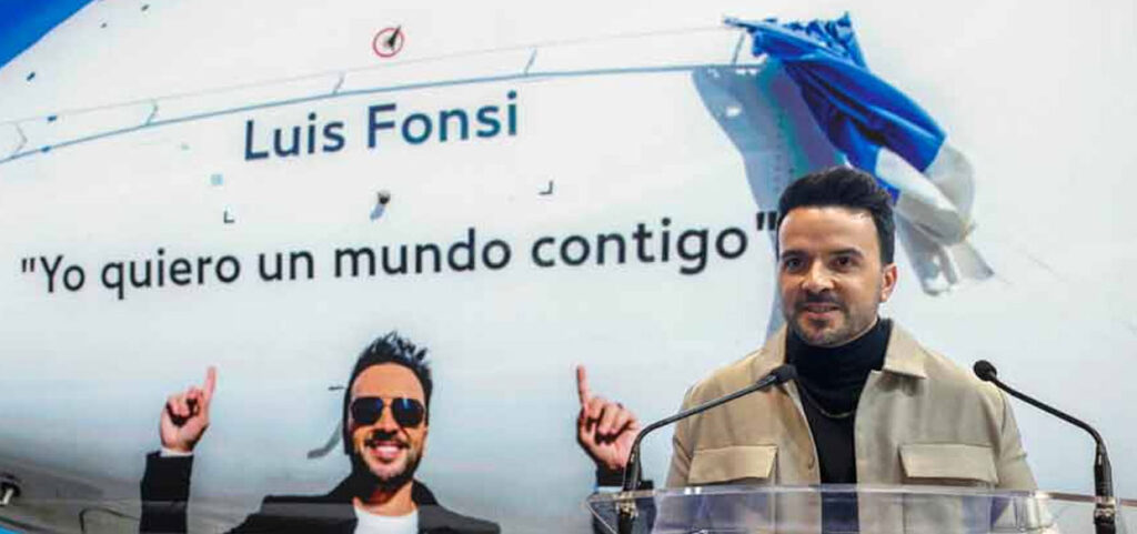 Luis Fonsi dará nombre a un avión de una  aerolínea española 