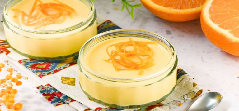 Exquisito postre:  Natilla de naranja