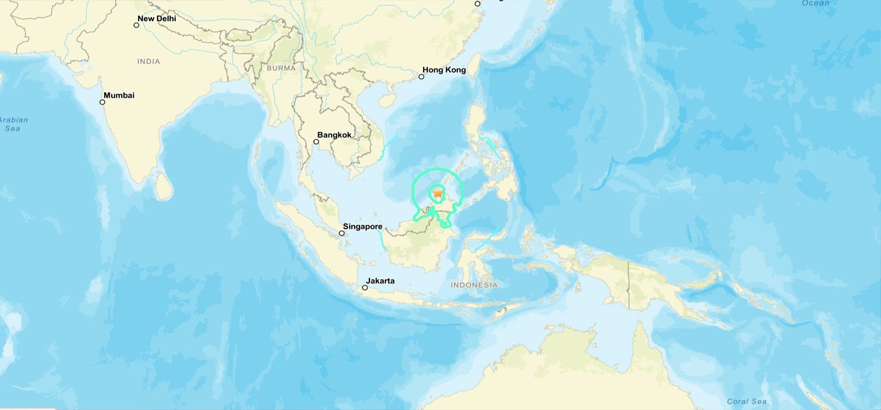 Sismo de magnitud 7.1 frente a las costas de Malasia