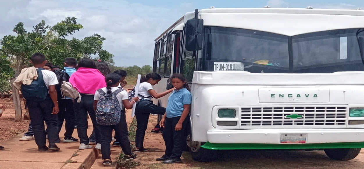 Activan ruta estudiantil para 700 alumnos en Aguasay