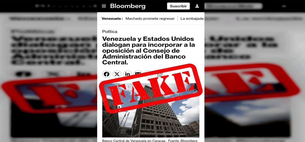 Venezuela desmiente reportaje de Bloomberg sobre el Banco Central