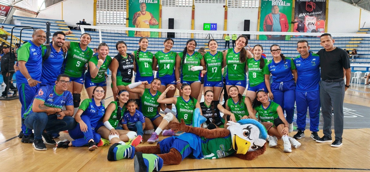 Guácharas de Monagas barren en casa y se afianzan en la élite de la Liga de Voleibol